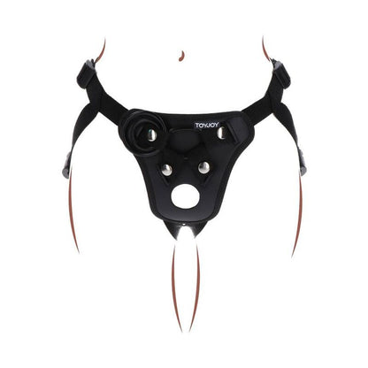 GET REAL - PÁSOVÝ POSTROJ STRAP-ON PLEASURE HARNESS ČERNÝ