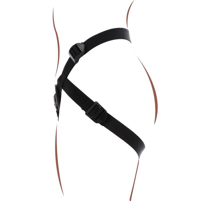 GET REAL - PÁSOVÝ POSTROJ STRAP-ON PLEASURE HARNESS ČERNÝ