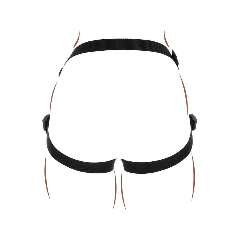 GET REAL - PÁSOVÝ POSTROJ STRAP-ON PLEASURE HARNESS ČERNÝ