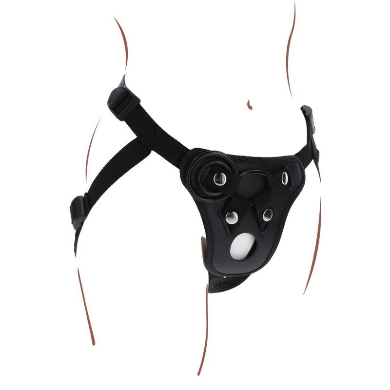 GET REAL - PÁSOVÝ POSTROJ STRAP-ON PLEASURE HARNESS ČERNÝ