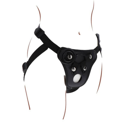 GET REAL - PÁSOVÝ POSTROJ STRAP-ON PLEASURE HARNESS ČERNÝ