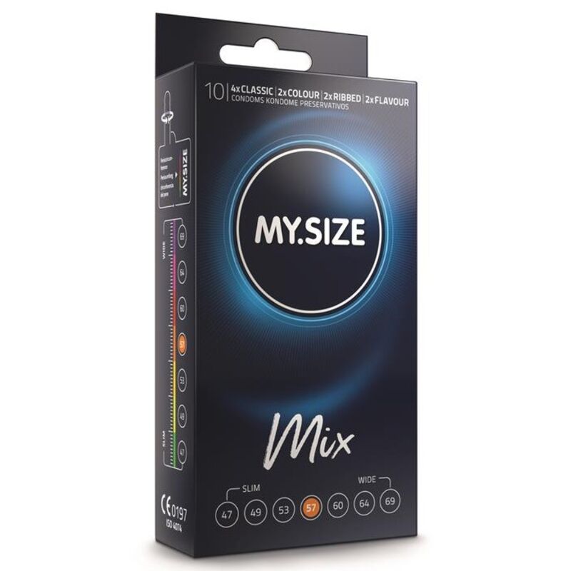 MOJE VELIKOST - MIX KONDOMY 57 MM 10 KS