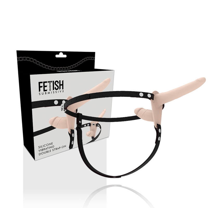 FETIŠ SUBMISSIVNÍ POSTROJ - DVOJITÁ PENETRACE FLESH UP VIBRÁTOR