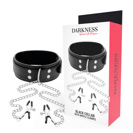 DARKNESS - OBOJEK S NÁVLEČKAMI NA BRADAVKY ČERNÝ