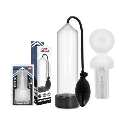 PUMP ADDICTED - RX3 TRANSPARENTNÍ S POUZDREM PRO PLEASUE SLEEVE