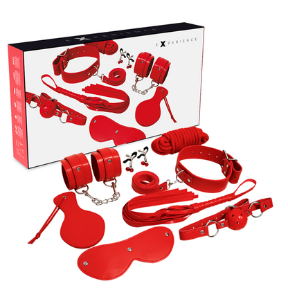 ZÁŽITEK - SADA PRO BDSM FETISH ČERVENÁ ŘADA