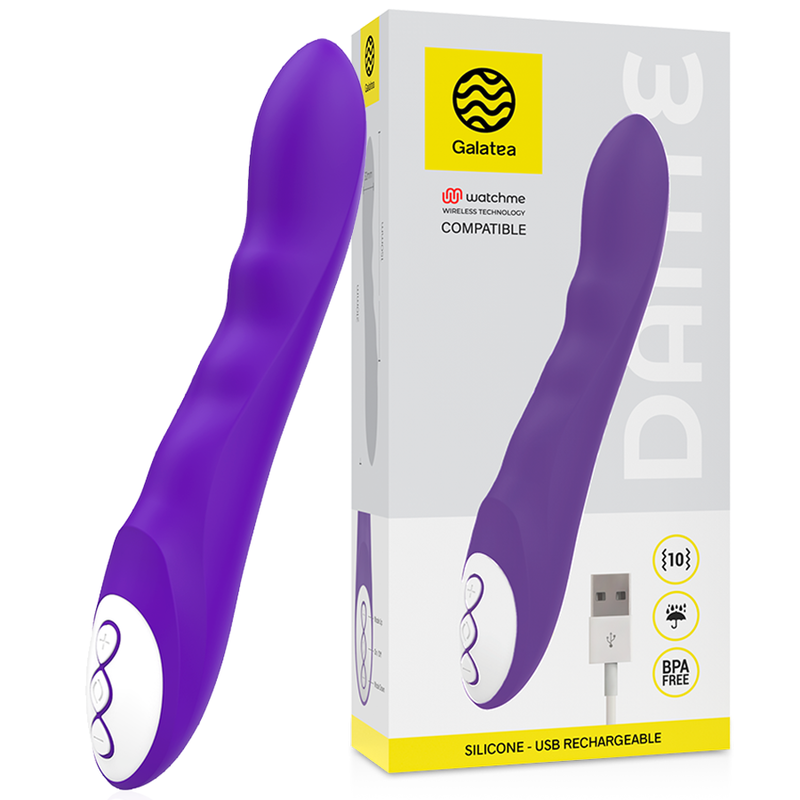 GALATEA - VIBRÁTOR DANTE LILAC KOMPATIBILNÍ S BEZDRÁTOVOU TECHNOLOGII WATCHME