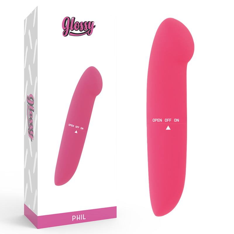 LESKLÝ - PHIL VIBRATOR RŮŽOVÝ