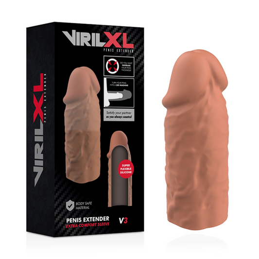 VIRILXL - TEKUTÝ SILIKON V3 HNĚDÝ PRODLOUŽENÍ PENISU