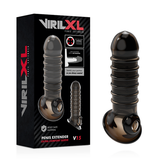 VIRILXL - PRODLOUŽENÍ A POUZDRO NA PENIS V15 ČERNÉ