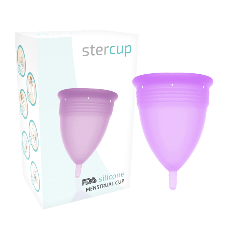 STERCUP - FDA SILIKONOVÝ MENSTRUAČNÍ KAŠÍREK FIALOVÝ - VELIKOST L