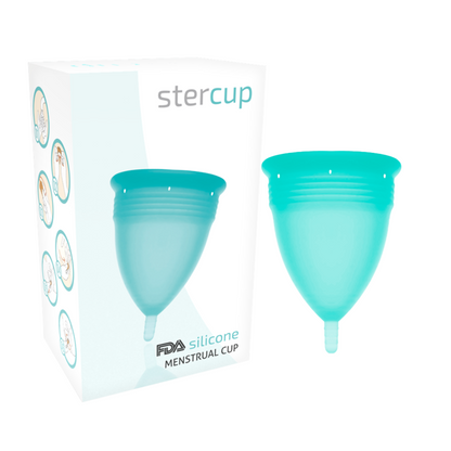 STERCUP - FDA SILIKONOVÝ MENSTRUAČNÍ KAŠÍREK AQUAMARIN - VELIKOST S