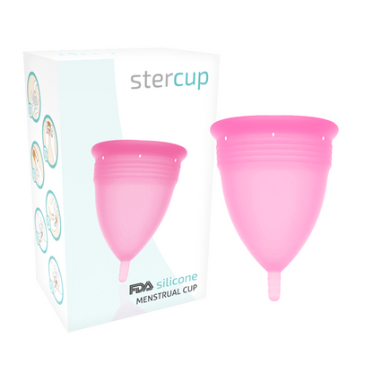 STERCUP - SILIKONOVÝ MENSTRUAČNÍ KAŠÍREK FDA RŮŽOVÝ - VELIKOST L