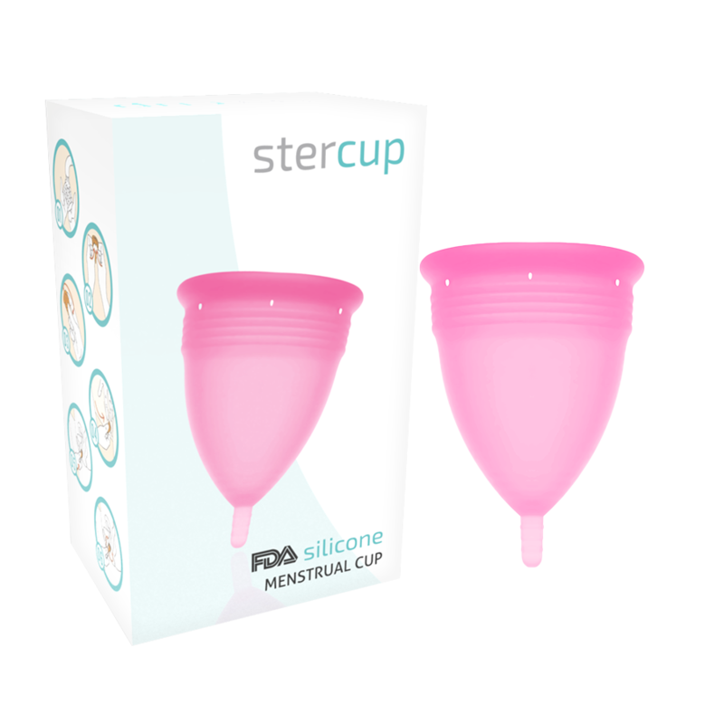 STERCUP - SILIKONOVÝ MENSTRUAČNÍ KAŠÍREK FDA RŮŽOVÝ - VELIKOST S