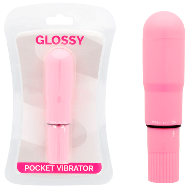 LESKLÝ - KAPESNÍ VIBRÁTOR RŮŽOVÝ
