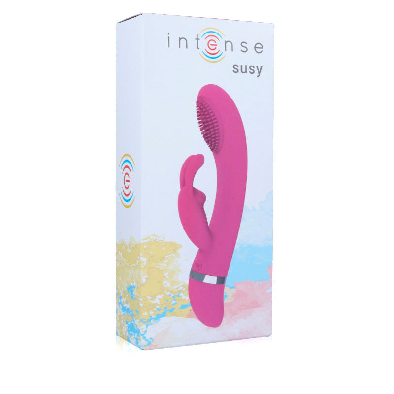 INTENSE - SUSY OSCILAČNÍ VIBRÁTOR S KRÉMEM RABBIT RŮŽOVÝ