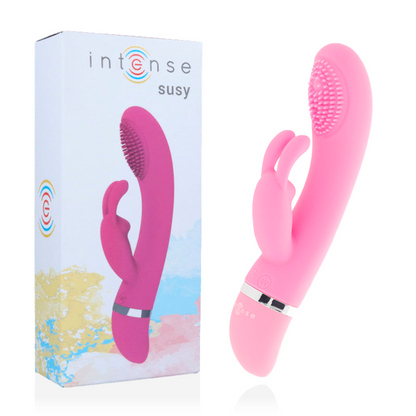 INTENSE - SUSY OSCILAČNÍ VIBRÁTOR S KRÉMEM RABBIT RŮŽOVÝ