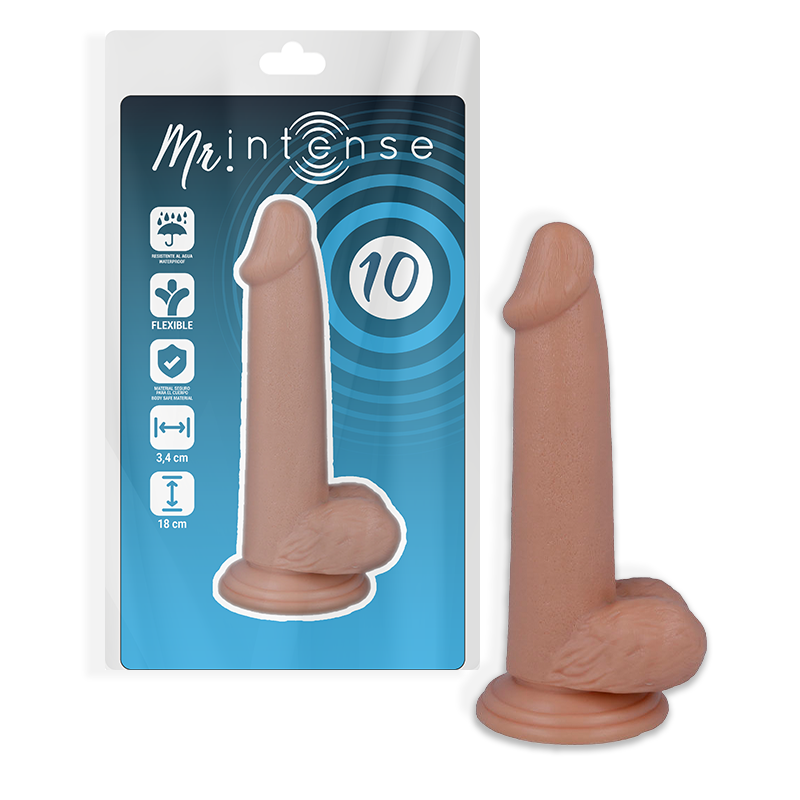 MR INTENSE - 10 REALISTICKÝCH PÉROV 18 CM -O- 3,4 CM