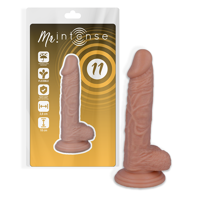 MR INTENSE - 11 REALISTICKÝCH PÉROV 18 CM -O- 3,8 CM