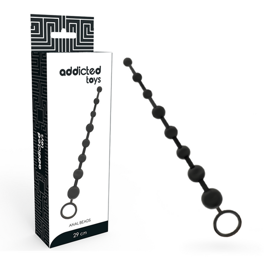 ADDICTED TOYS - ANÁLNÍ KORÁLKY 29 CM ČERNÉ