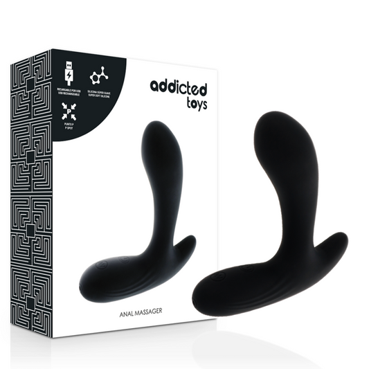 ADDICTED TOYS - ANÁLNÍ MASÁŽER S ČERNÝMI VIBRACEMI