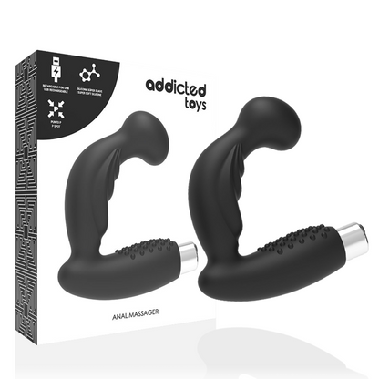 ADDICTED TOYS - DOBÍJECÍ PROSTATICKÝ VIBRATOR MODEL 3 - ČERNÁ