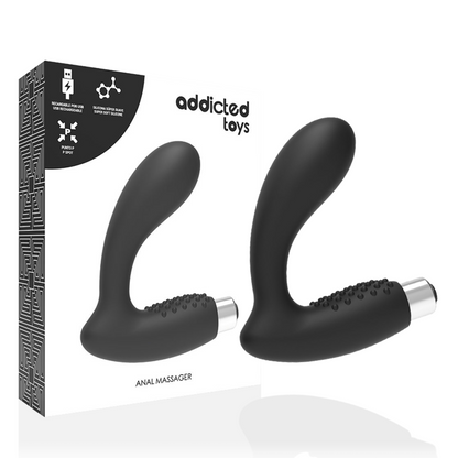 ADDICTED TOYS - DOBÍJECÍ PROSTATICKÝ VIBRATOR MODEL 5 - ČERNÁ