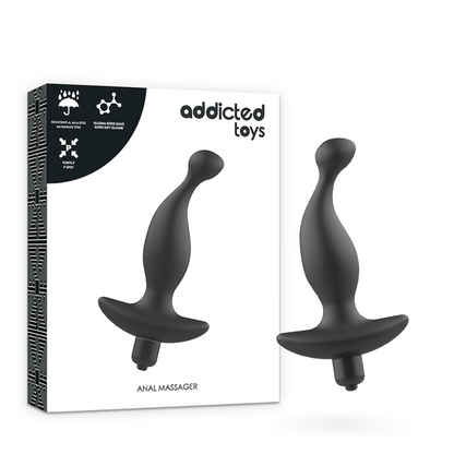 ADDICTED TOYS - ANÁLNÍ MASÁŽNÍ PŘÍSTROJ S ČERNÝMI VIBRACEMI MODEL 1