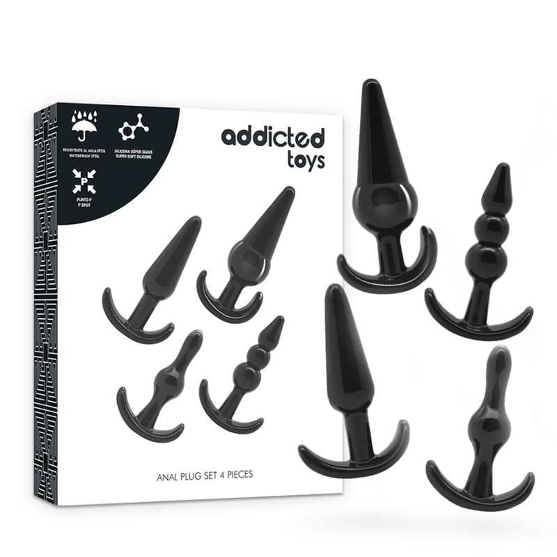 ADDICTED TOYS - SADA 4 ANÁLNÍCH ZÁTKŮ