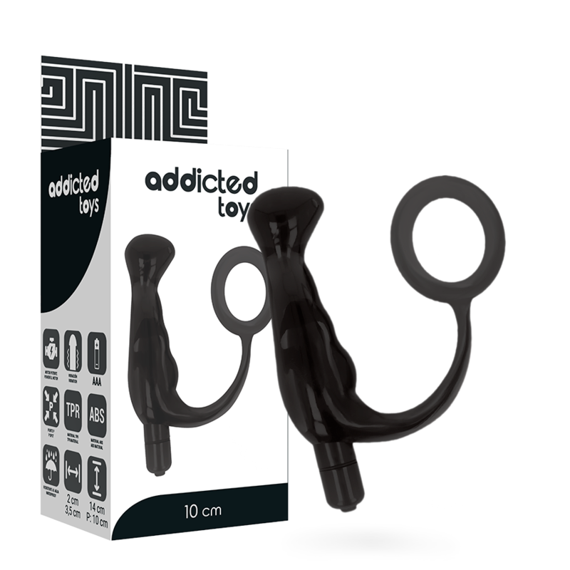 ADDICTED TOYS - VIBRÁTOR PROST TICO ČERNÝ 10 CM