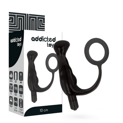 ADDICTED TOYS - VIBRÁTOR PROST TICO ČERNÝ 10 CM