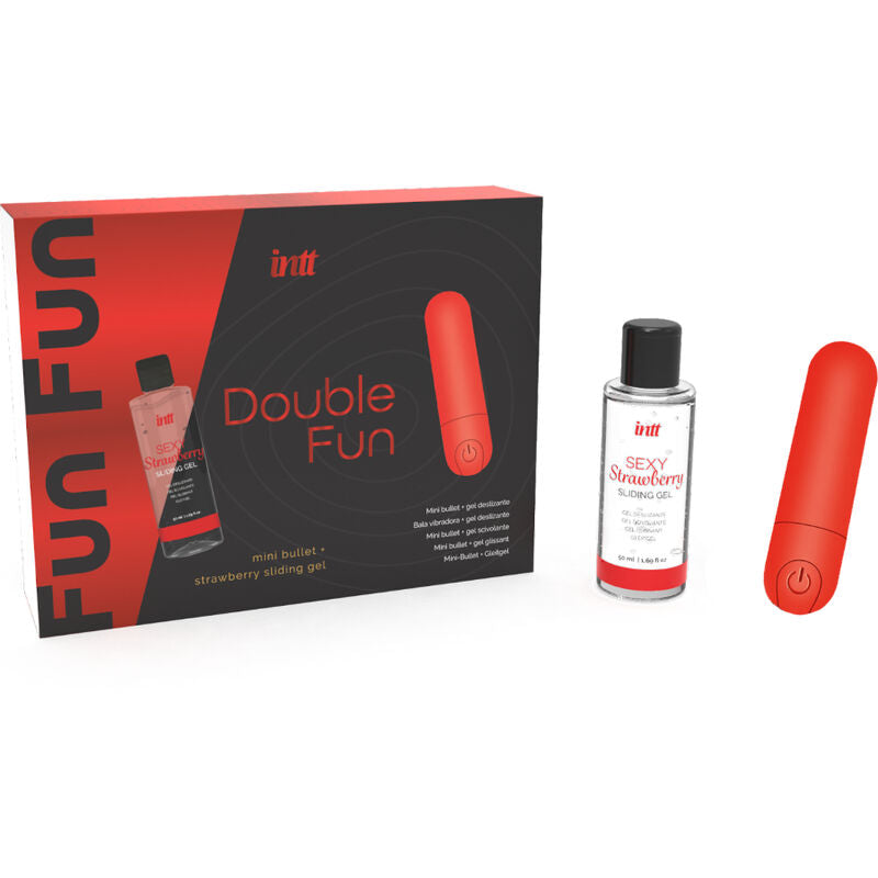 INTT RELEASES - SADA PRO DVOJITOU ZÁBAVU S VIBROVACÍ KULIČKOU A JAHODOVÝM MASÁŽNÍM GELEM