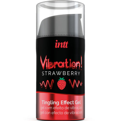 INTT - SILNÝ INTIMNÍ STIMULANT TEKUTÝ VIBRAČNÍ GEL JAHODA 15 ML