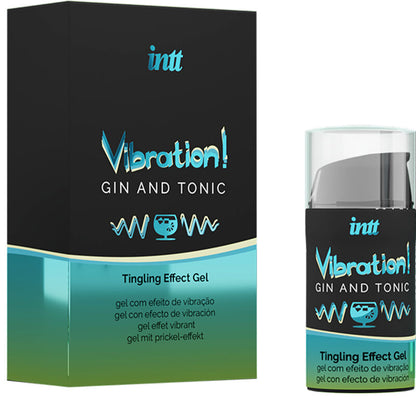 INTT - VÝKONNÝ INTIMNÍ STIMULANT KAPALNÝ VIBRAČNÍ GEL GIN &amp; TONIKUM 15ml