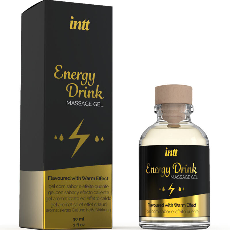 INTT MASÁŽ A ORÁLNÍ SEX - MASÁŽNÍ GEL S OCHUCENÝM ENERGETICKÝM NÁPOJEM A HREJIVÝM ÚČINKEM