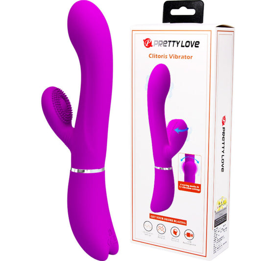 PRETTY LOVE - VIBRÁTOR SE STIMULÁTOREM KLITORU
