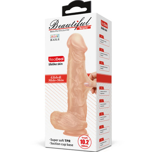 BAILE - KRÁSNÉ SETKÁNÍ BERGRISI FLEXIBILNÍ REALISTICKÉ DILDO 26 CM PŘÍRODNÍ