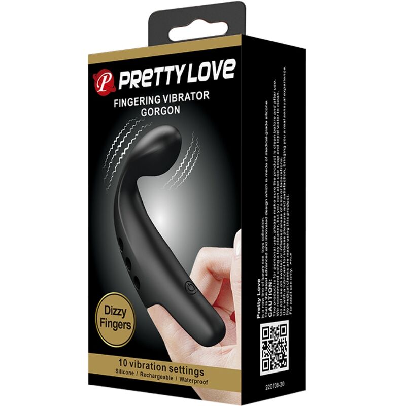 PRETTY LOVE - NÁPRSTEK S VIBRATOREM BLACK GORGON