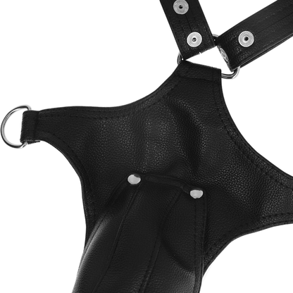 FETISH SUBMISSIVE ATTITUDE - MENS ECO-LEATHER JOCK STRAP HARNESS
