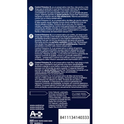 OVLÁDÁNÍ - FINISSIMO XL KONDOMY 12 JEDNOTEK