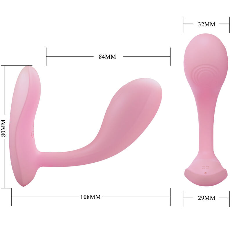 PRETTY LOVE - BAIRD G-SPOT 12 VIBRACÍ DOBÍJECÍ RŮŽOVÁ APLIKACE
