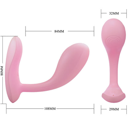 PRETTY LOVE - BAIRD G-SPOT 12 VIBRACÍ DOBÍJECÍ RŮŽOVÁ APLIKACE