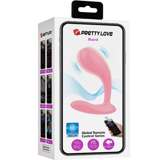 PRETTY LOVE - BAIRD G-SPOT 12 VIBRACÍ DOBÍJECÍ RŮŽOVÁ APLIKACE
