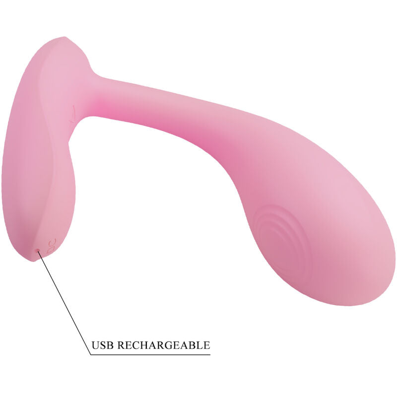 PRETTY LOVE - BAIRD G-SPOT 12 VIBRACÍ DOBÍJECÍ RŮŽOVÁ APLIKACE