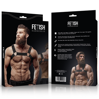 FETIŠ SUBMISSIVNÍ POSTOJ - NASTAVITELNÝ NEOPRENOVÝ HRUDNÍ SPORTOVNÍ POSTROJ PRO MUŽE