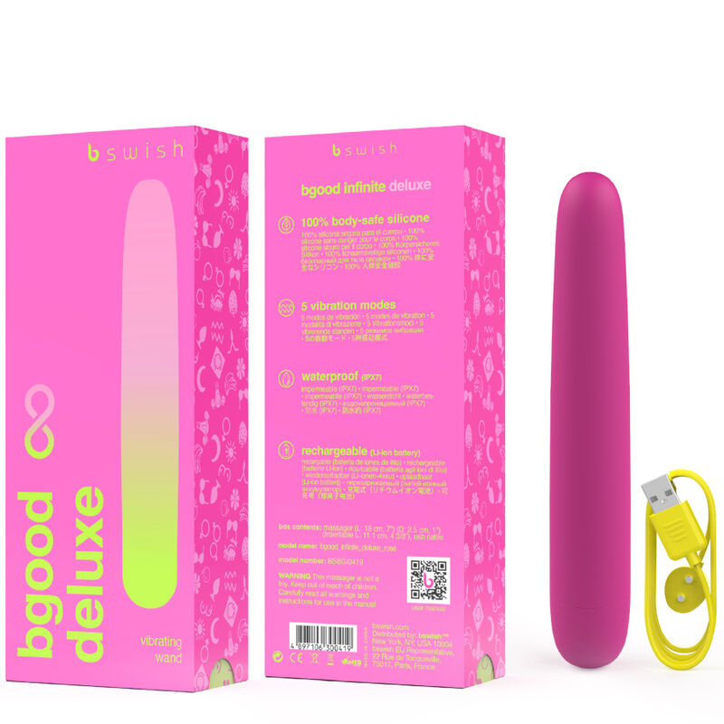 B SWISH - BGOOD INFINITE DELUXE DOBÍJECÍ VIBRÁTOR RŮŽOVÝ SILIKON