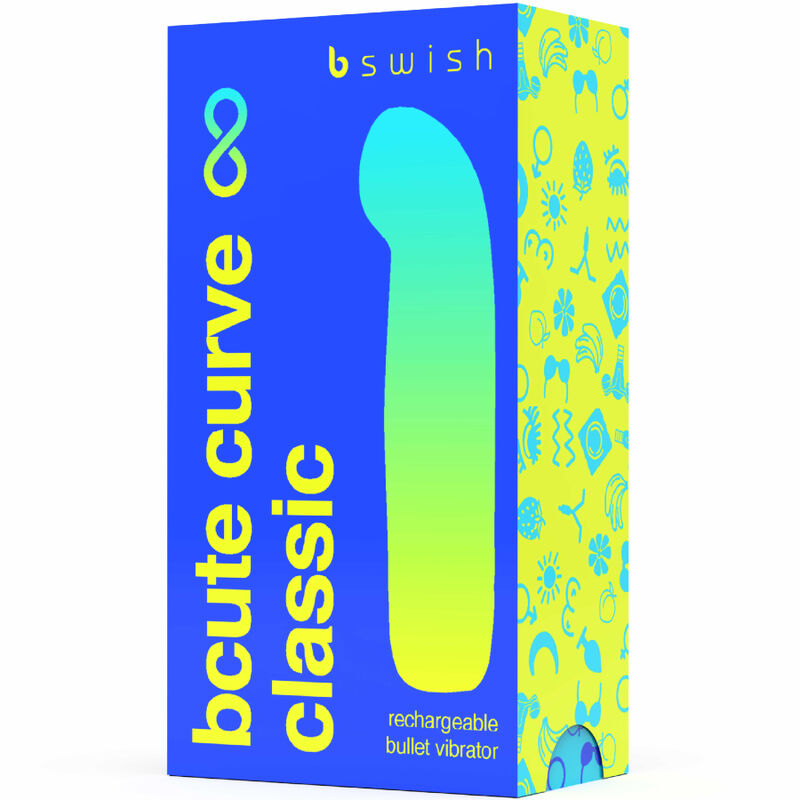 B SWISH - BCUTE CURVE INFINITE CLASSIC DOBÍJECÍ VIBRÁTOR MODRÝ SILIKON