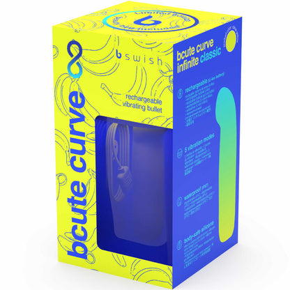 B SWISH - BCUTE CURVE INFINITE CLASSIC LIMITOVANÁ EDICE DOBÍJECÍ SILIKONOVÝ VIBRÁTOR ŽLUTÝ