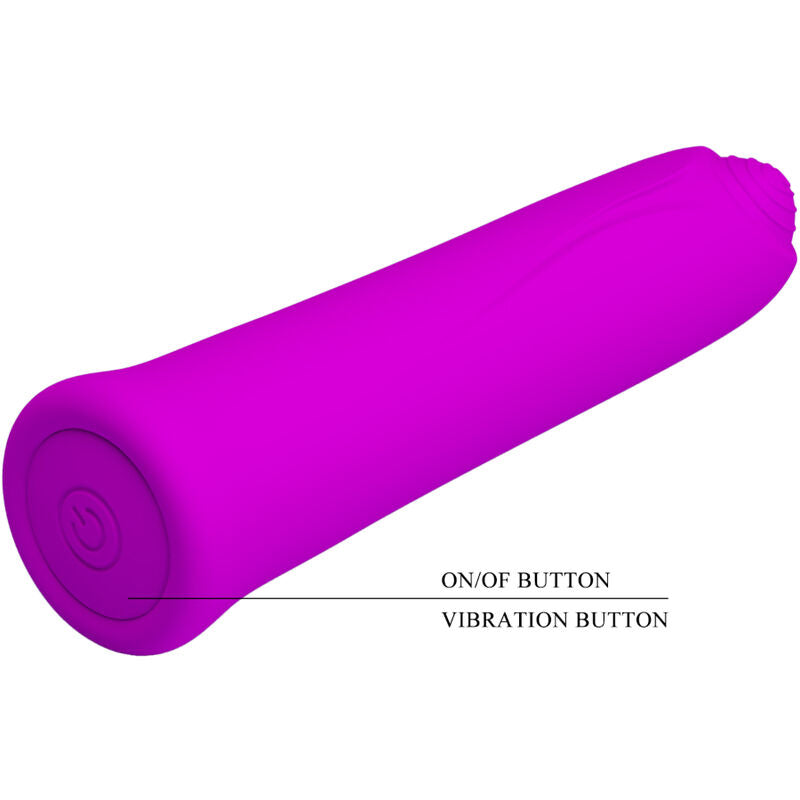 PRETTY LOVE - CURTIS MINI SUPER POWER VIBRÁTOR 12 FIALOVÝCH SILIKONOVÝCH VIBRACÍ