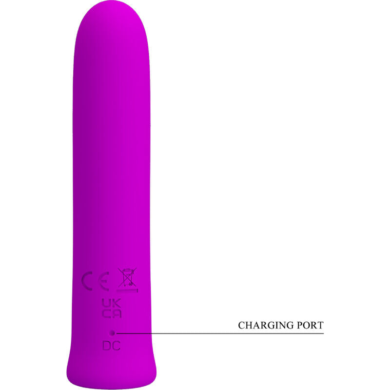 PRETTY LOVE - CURTIS MINI SUPER POWER VIBRÁTOR 12 FIALOVÝCH SILIKONOVÝCH VIBRACÍ